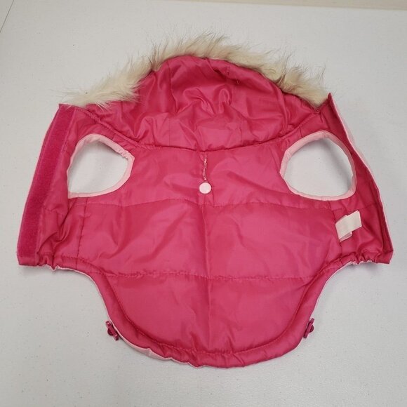 Simply Dog Pink Faux Fur Coat Glamour to the Bone NWOT Size Small - Picture 3 of 10